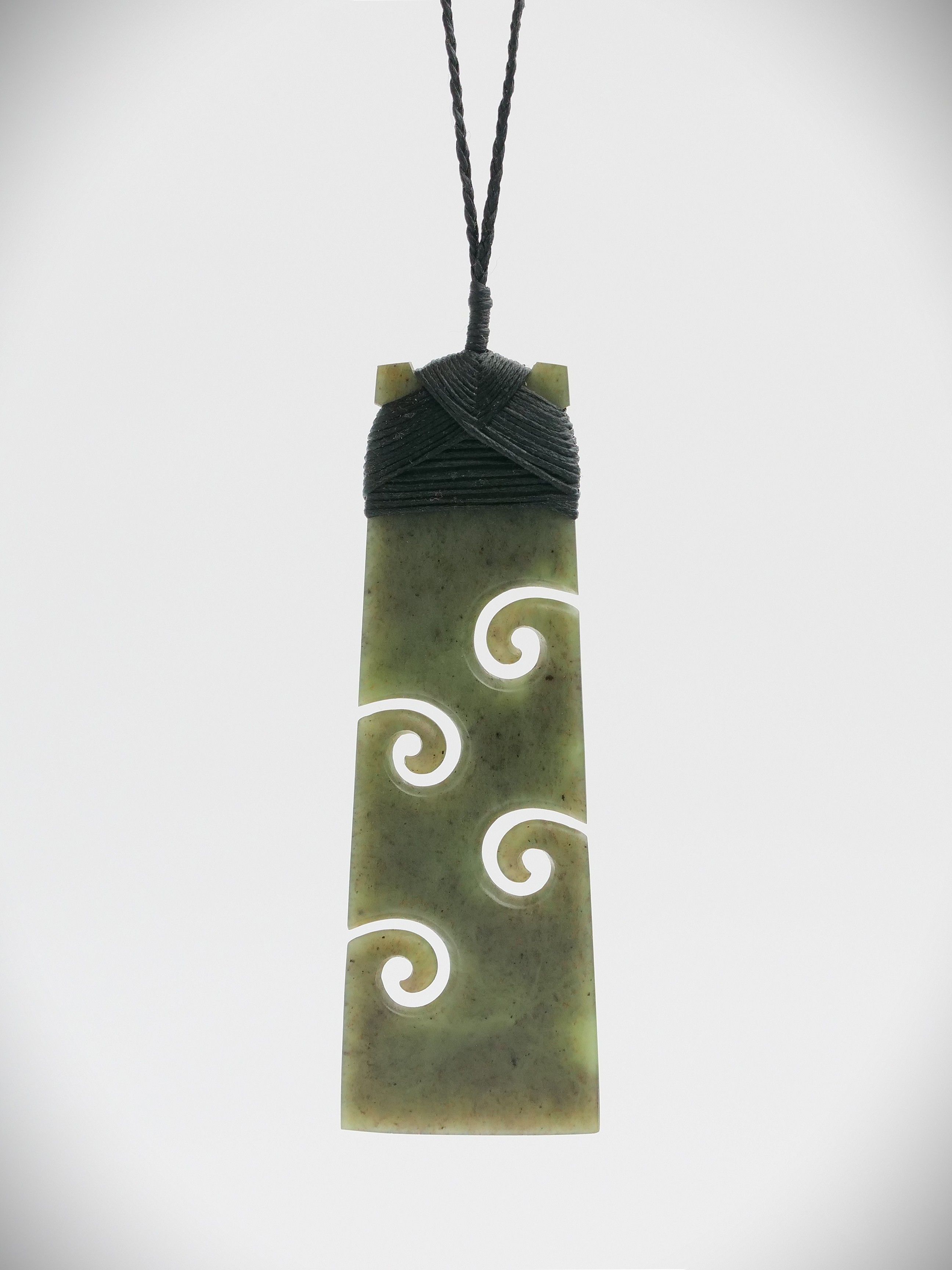 Moko Pounamu Koru Toki NZ Genuine Kawakawa Greenstone - Otaua
