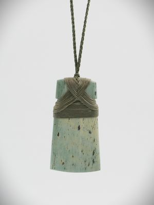 Moko Pounamu Toki NZ Genuine Kokopu Greenstone - Kaingaroa