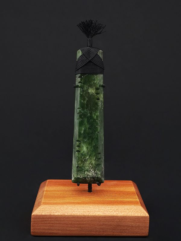 Moko Pounamu Toki NZ Genuine Kawakawa Greenstone - Pariwhero