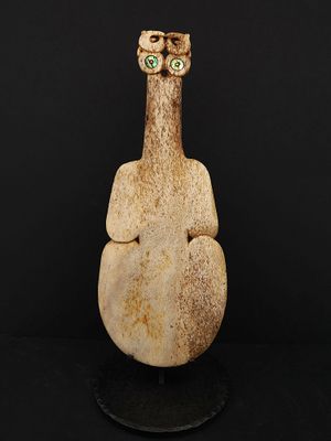 Moko Pounamu Whale Bone Patu - Tahoramaurea