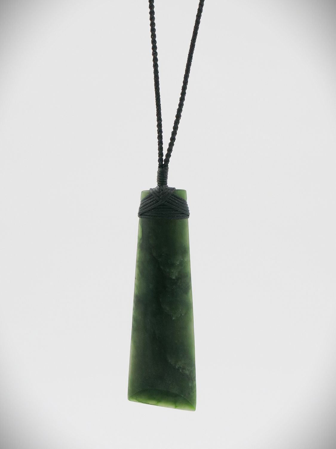 Moko Pounamu Angled Toki NZ Genuine Kawakawa Greenstone - Tangowahine