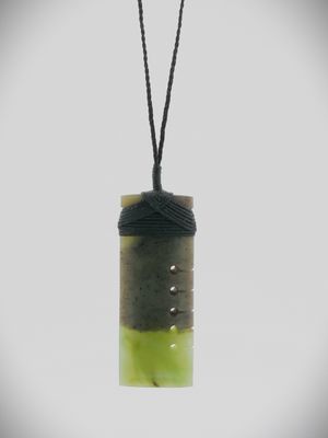 Moko Pounamu Notched Toki NZ Genuine Kawakawa Greenstone - Ruawai