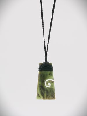 Moko Pounamu Koru Toki NZ Genuine Totoweka Greenstone - Matakana