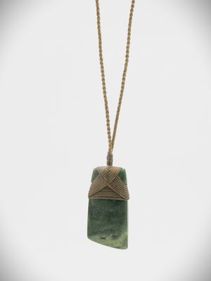 Moko Pounamu Angled Toki NZ Genuine Kahotea Greenstone - Takapuna