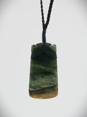 Moko Pounamu Toki NZ Genuine Kawakawa Flower Greenstone - Maranui
