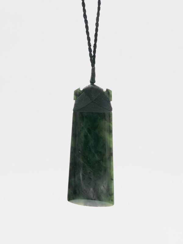 Moko Pounamu Toki NZ Genuine Kawakawa Greenstone - Motutapu