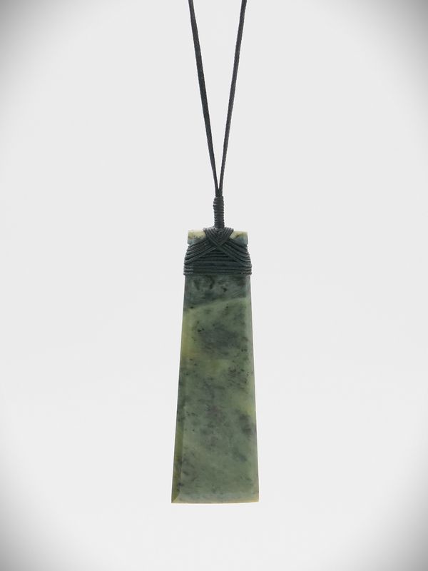 Moko Pounamu Toki NZ Genuine Kawakawa Greenstone - Karaka