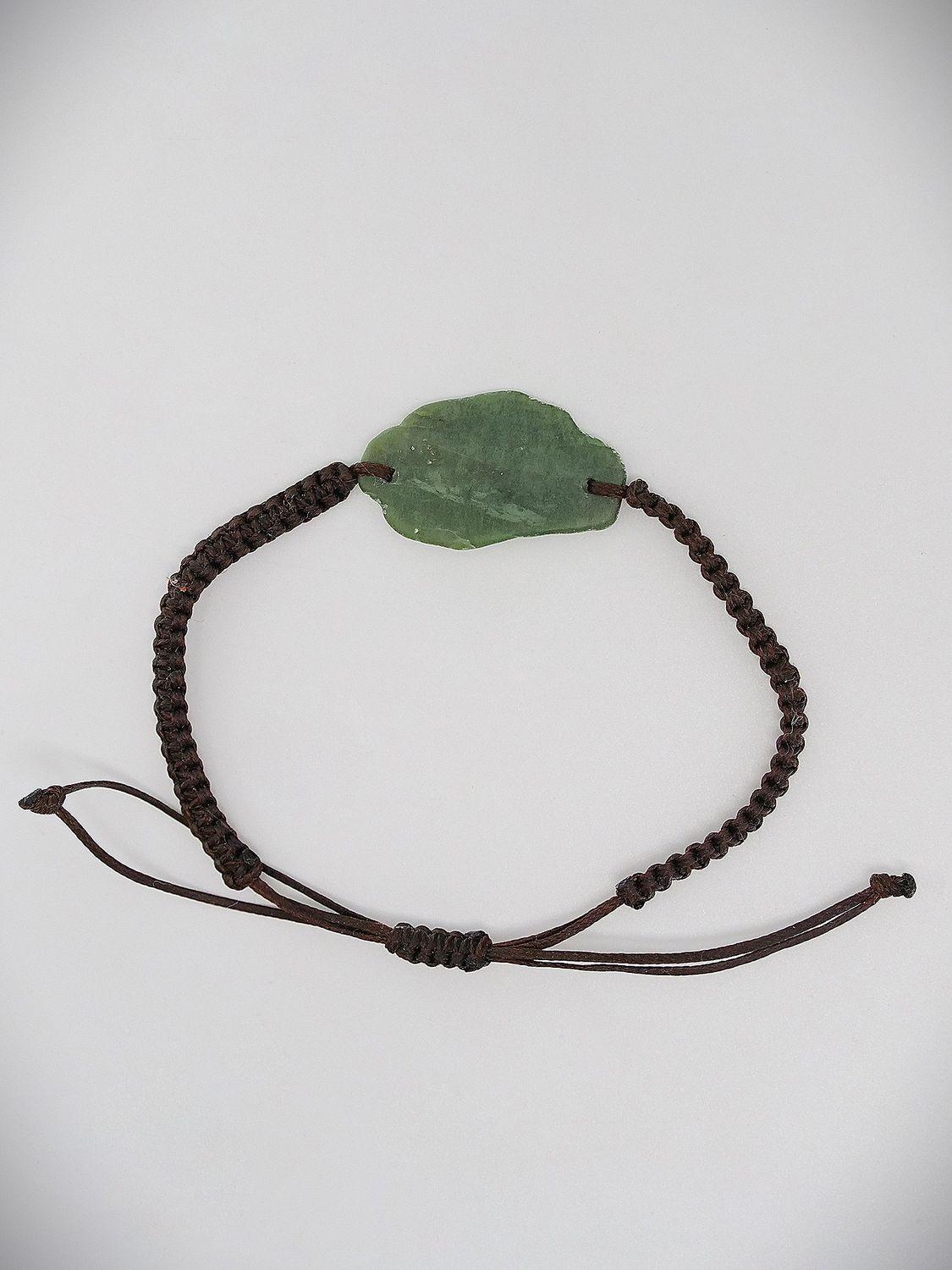 Moko Pounamu Adjustable Bracelet NZ Genuine Kawakawa Greenstone 14299