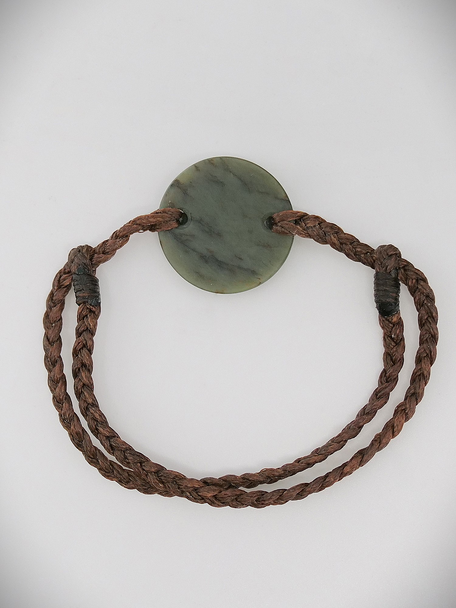 Moko Pounamu Adjustable Bracelet NZ Genuine Te Tau Ihu Inanga Greenstone 14304
