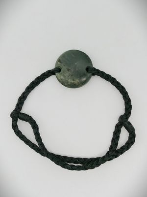 Moko Pounamu Adjustable Bracelet Te Tau Ihu Kawakawa Greenstone 14306