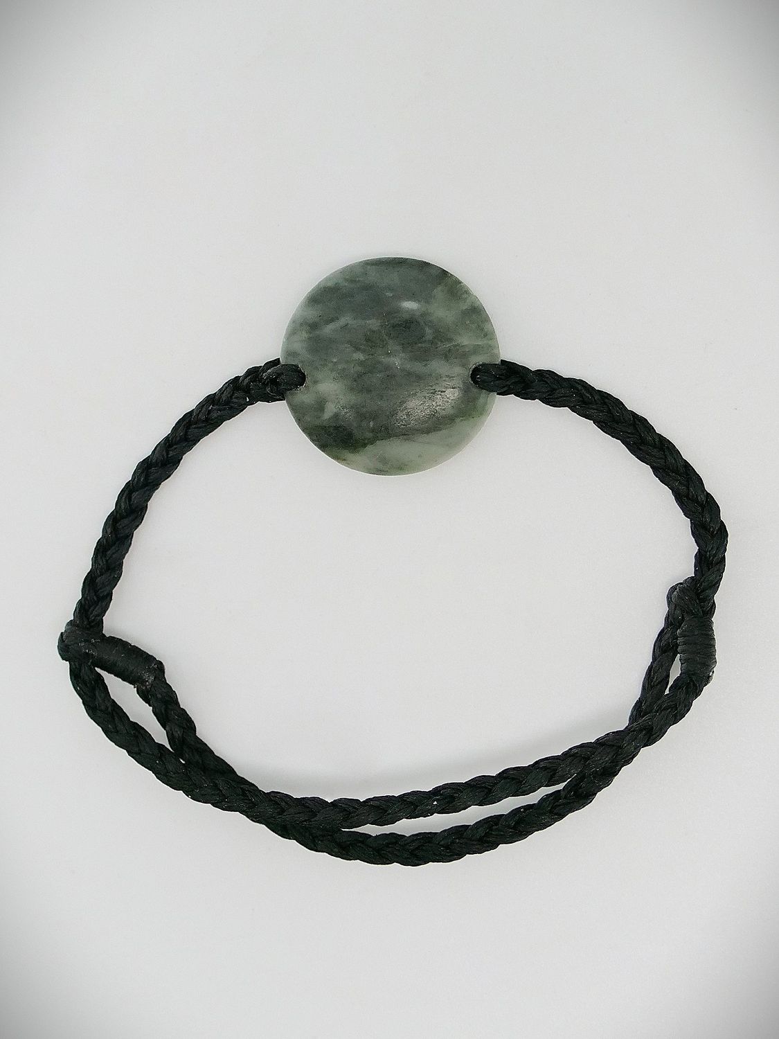 Moko Pounamu Adjustable Bracelet NZ Genuine Te Tau Ihu Kawakawa Greenstone 14307