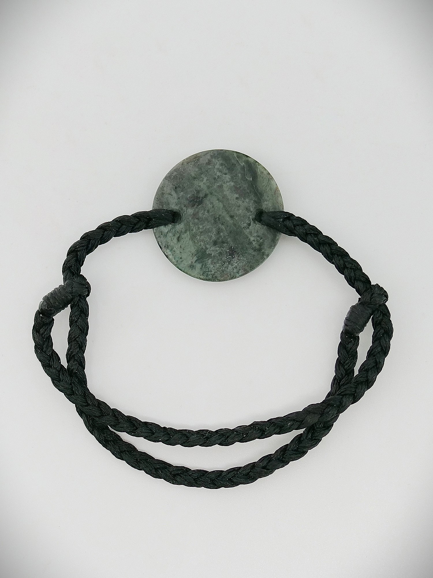 Moko Pounamu Adjustable Bracelet NZ Genuine Te Tau Ihu Kawakawa Greenstone 14308