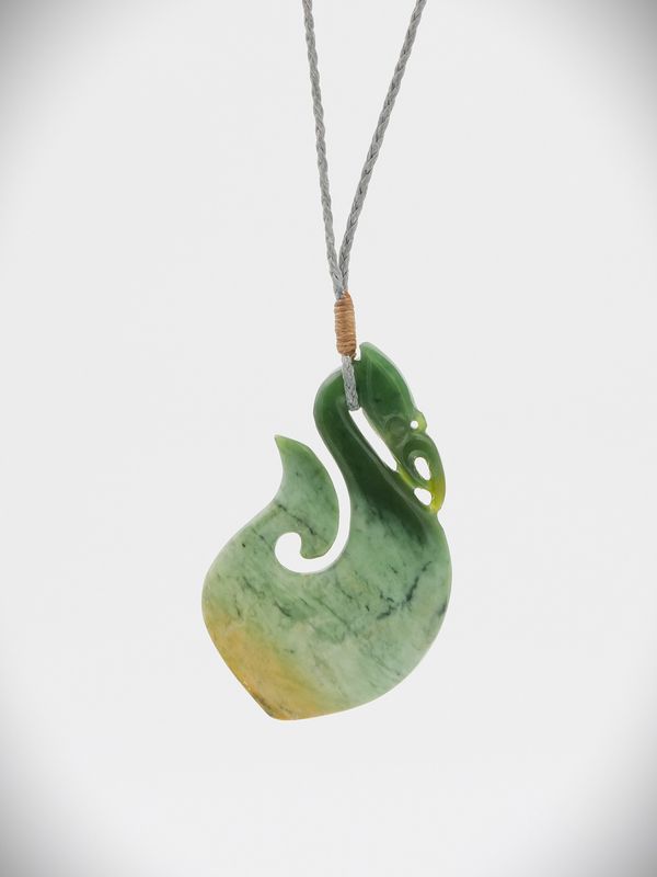 Moko Pounamu Manaia NZ Genuine Marsden Flower Greenstone - Ngataki