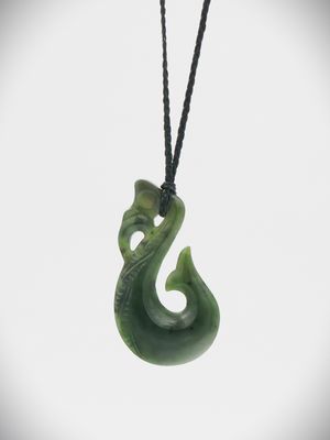 Moko Pounamu Manaia NZ Genuine Kawakawa Greenstone - Whangaroa