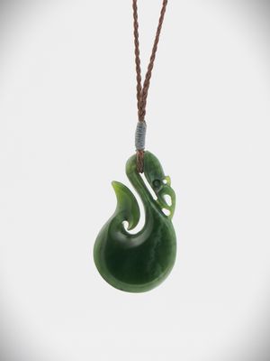 Moko Pounamu Manaia NZ Genuine Kahurangi Greenstone - Torohanga
