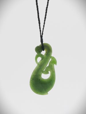Moko Pounamu Manaia NZ Genuine Kahurangi Greenstone - Pawarenga