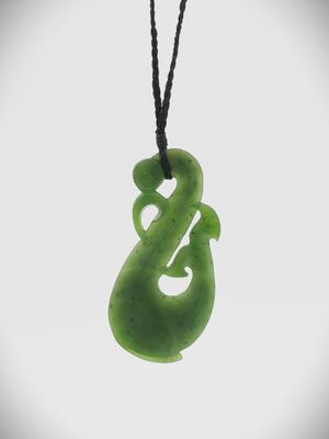 Moko Pounamu Manaia NZ Genuine Kahurangi Greenstone - Warawara