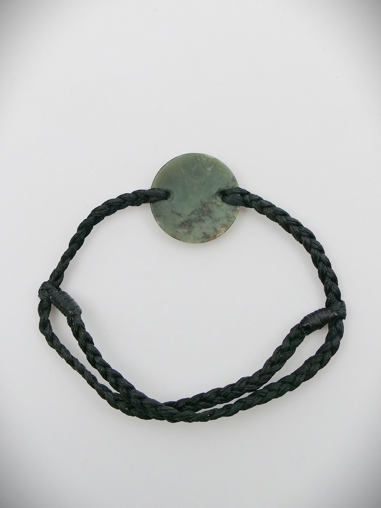 Moko Pounamu Adjustable Bracelet NZ Genuine Te Tau Ihu Inanga Greenstone 14826
