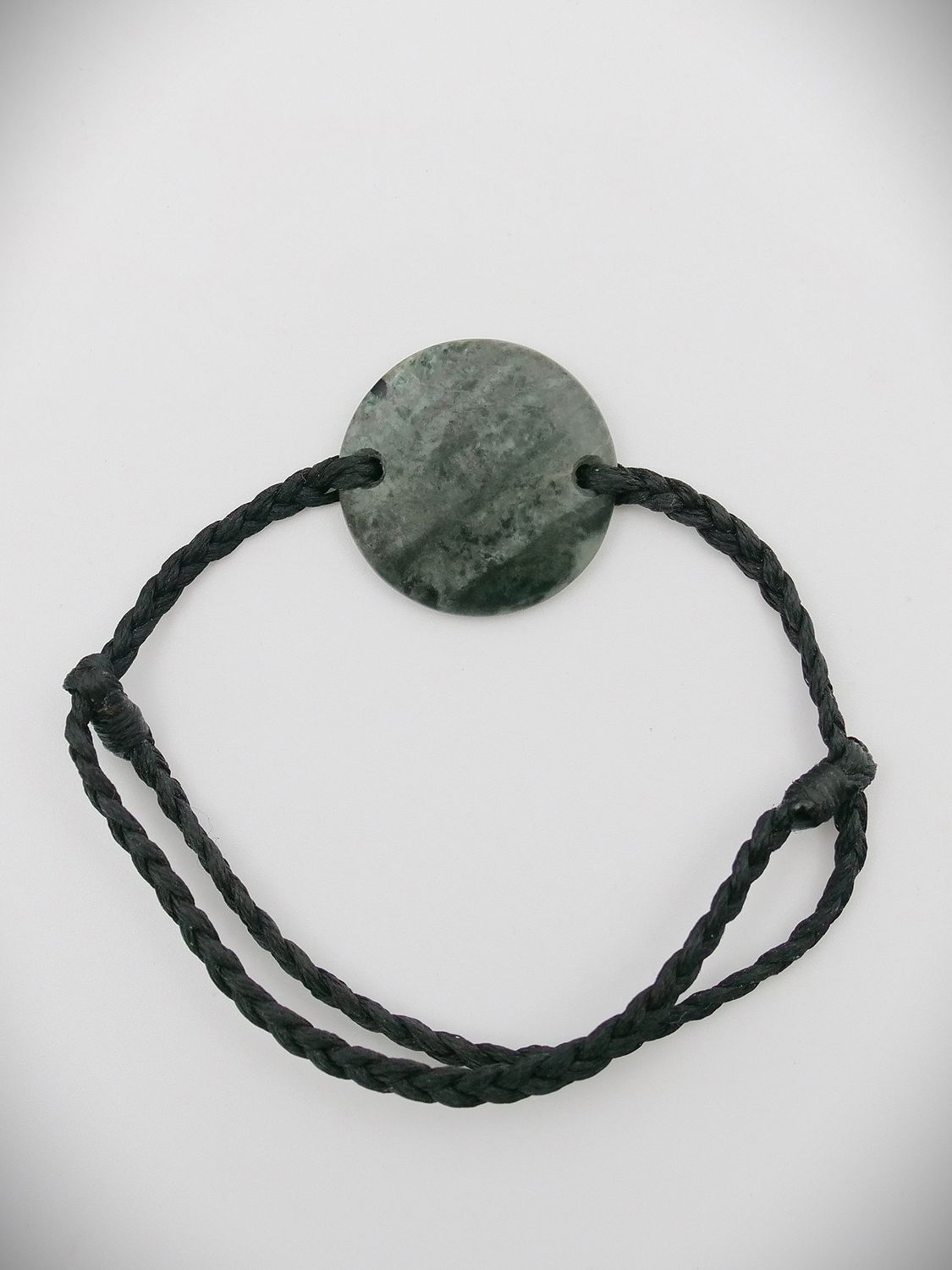 Moko Pounamu Adjustable Bracelet NZ Genuine Te Tau Ihu Inanga Greenstone 14828