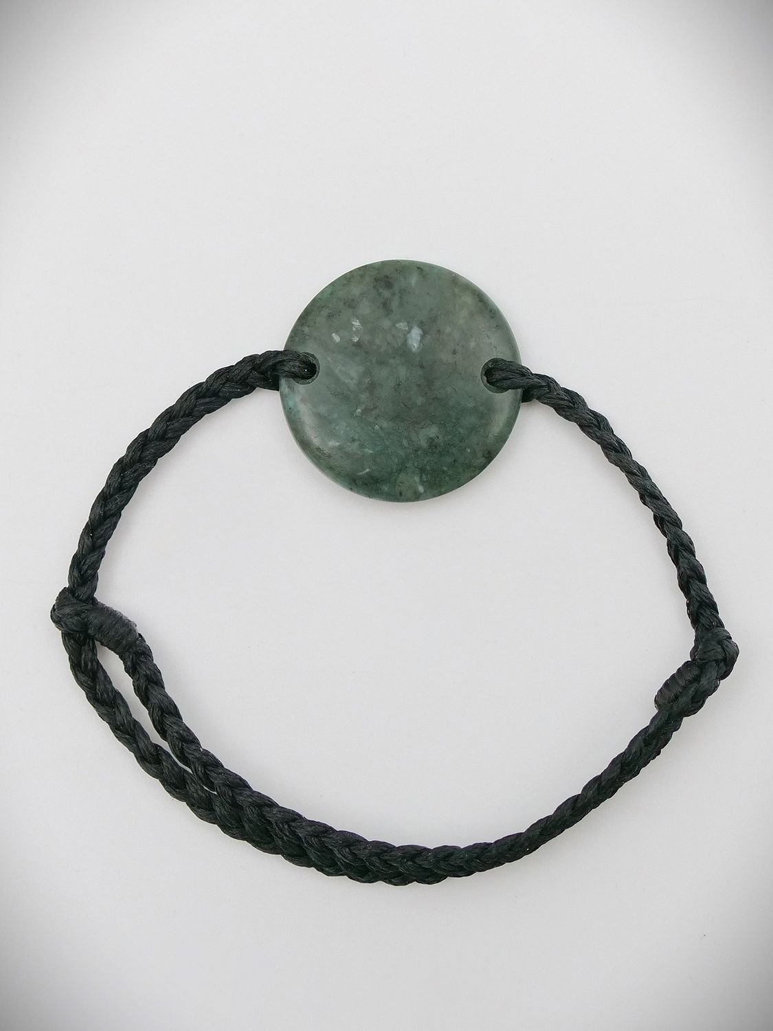 Moko Pounamu Adjustable Bracelet NZ Genuine Te Tau Ihu Inanga Greenstone 14823
