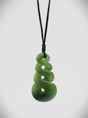 Moko Pounamu Pikorua NZ Genuine Kawakawa Greenstone - Titahi
