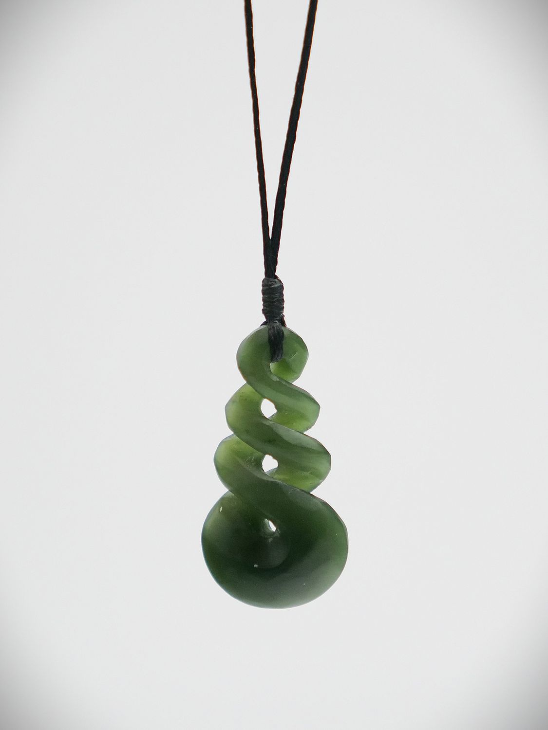 Moko Pounamu Pikorua NZ Genuine Kawakawa Greenstone - Korokoro