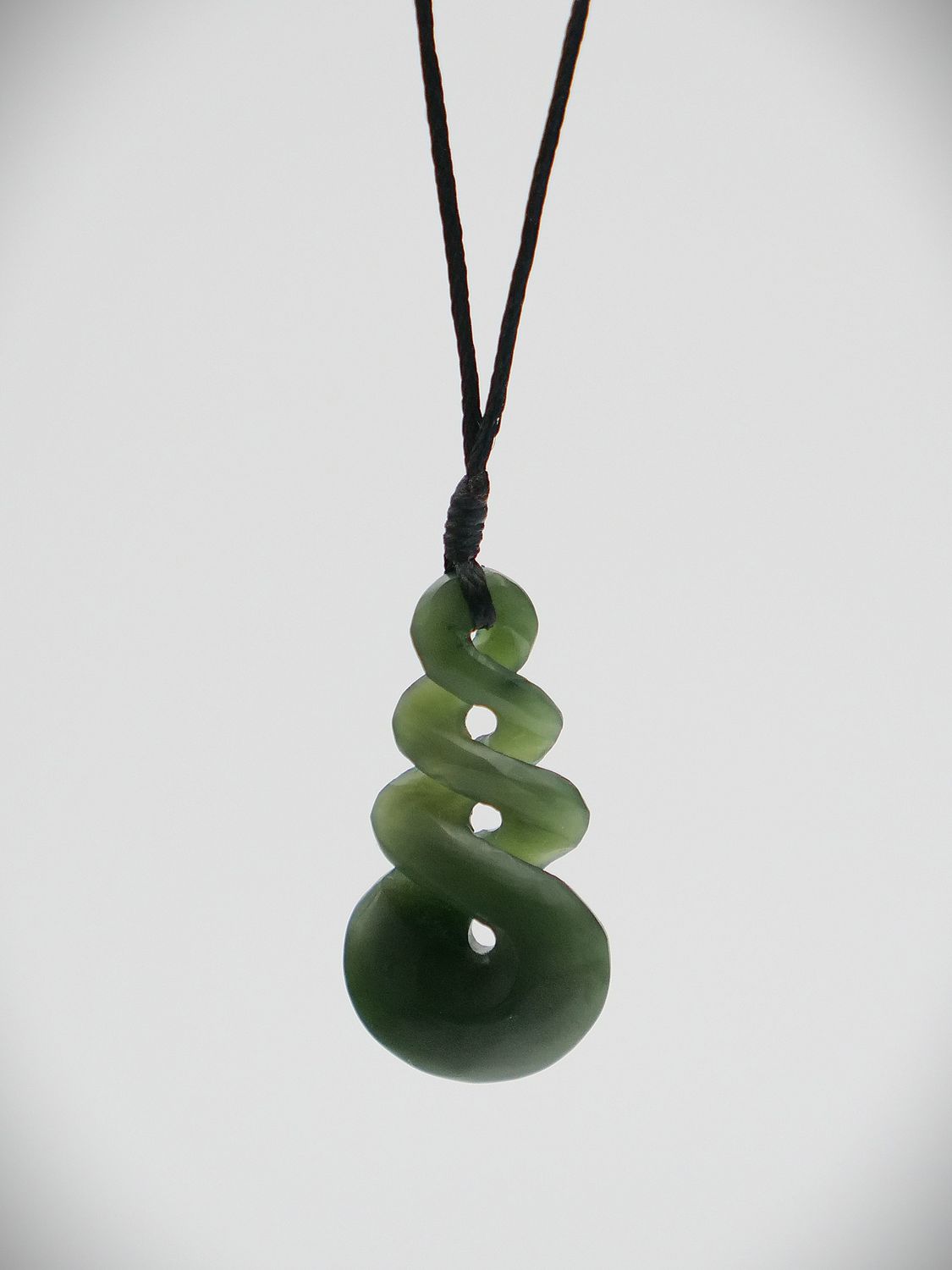 Moko Pounamu Pikorua NZ Genuine Kawakawa Greenstone - Horokiwi