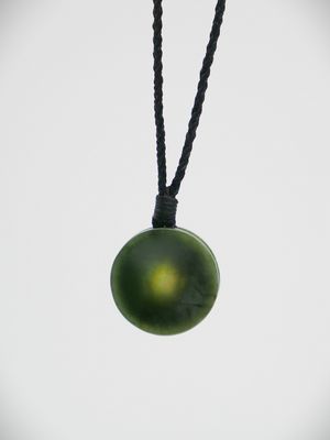 Moko Pounamu Porohita (Disc) NZ Genuine Kawakawa Greenstone - Paparangi