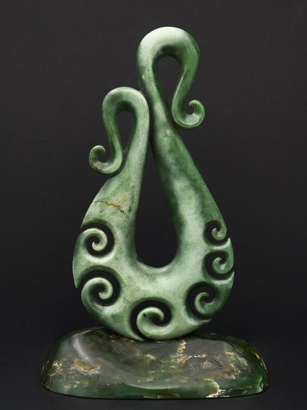 Moko Pounamu Contemporary Design NZ Genuine Inanga Greenstone - Ngauranga
