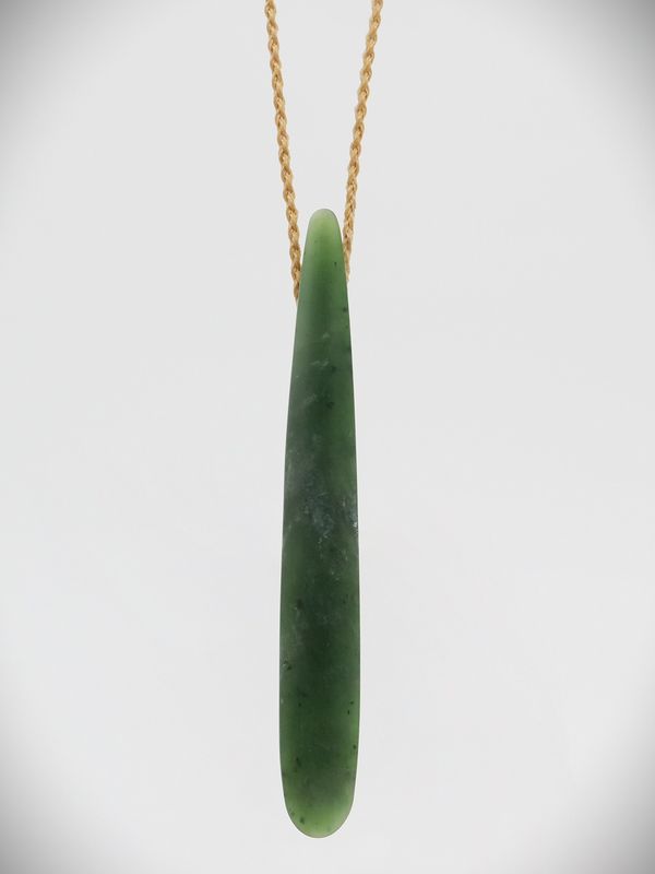 Moko Pounamu Roimata Teardrop NZ Genuine Kawakawa Greenstone - Whangaripo