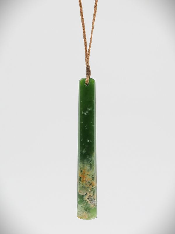 Moko Pounamu Toki NZ Genuine Kahurangi Flower Greenstone - Pitoitoi
