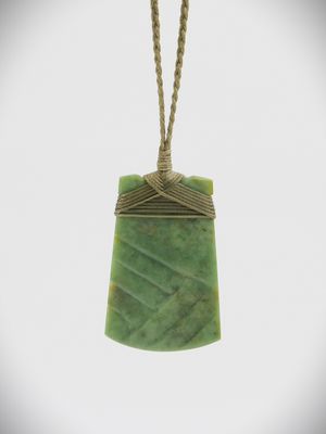 Moko Pounamu Toki NZ Genuine Kahotea Greenstone - Ruawaro