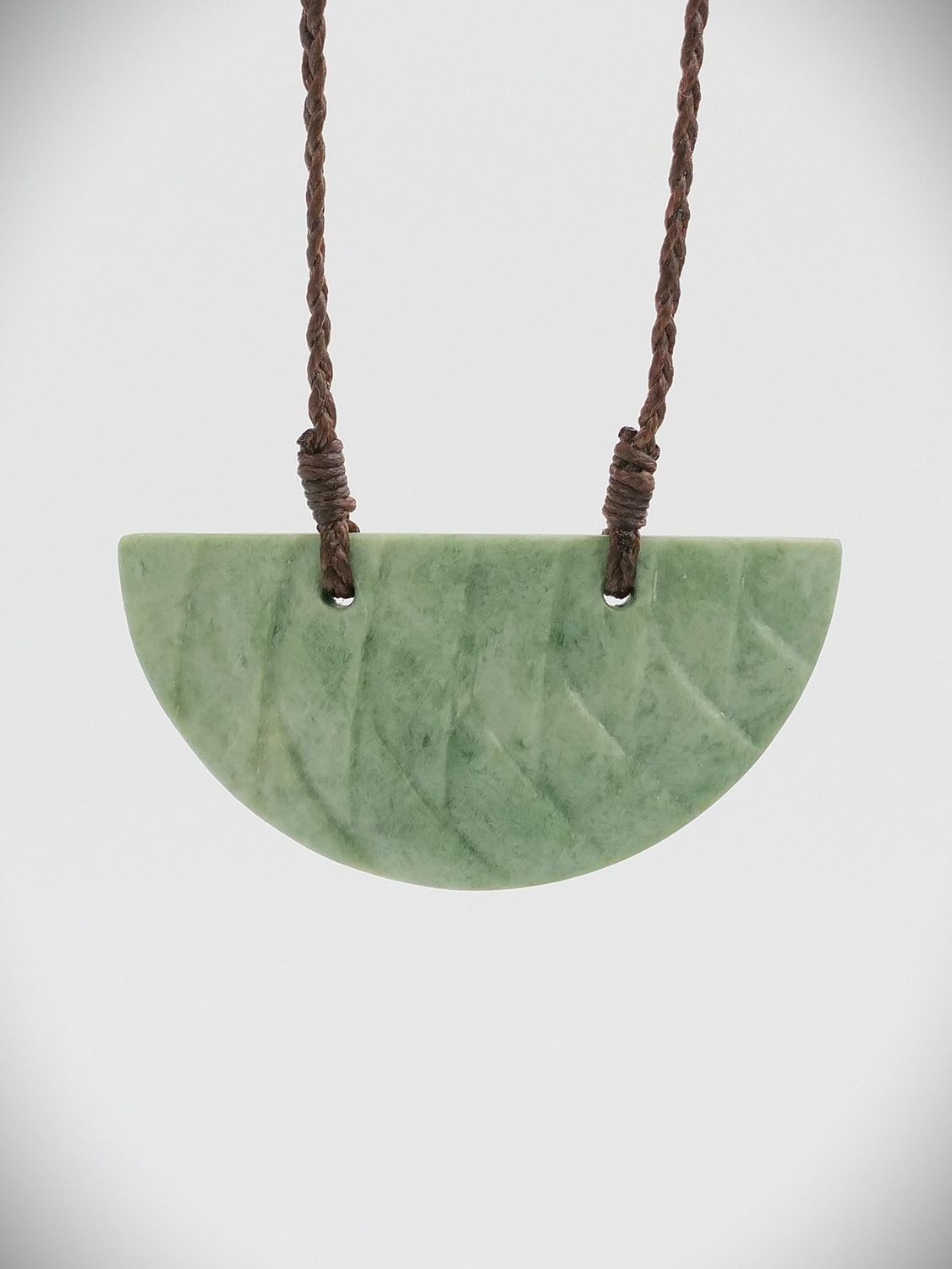 Moko Pounamu Kouma Breastplate NZ Genuine Kahotea Greenstone - Waingaro