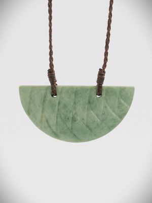 Moko Pounamu Kouma Breastplate NZ Genuine Kahotea Greenstone - Waingaro