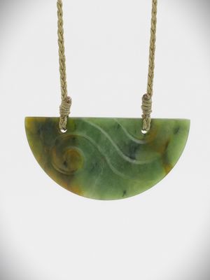 Moko Pounamu Kouma Breastplate NZ Genuine Auhunga Greenstone - Rotowaro