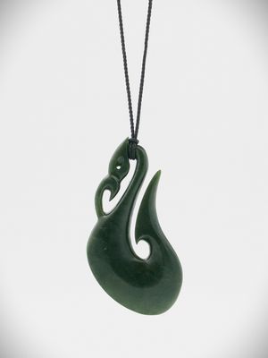 Moko Pounamu Manaia NZ Genuine Kawakawa Greenstone - Kekerenga