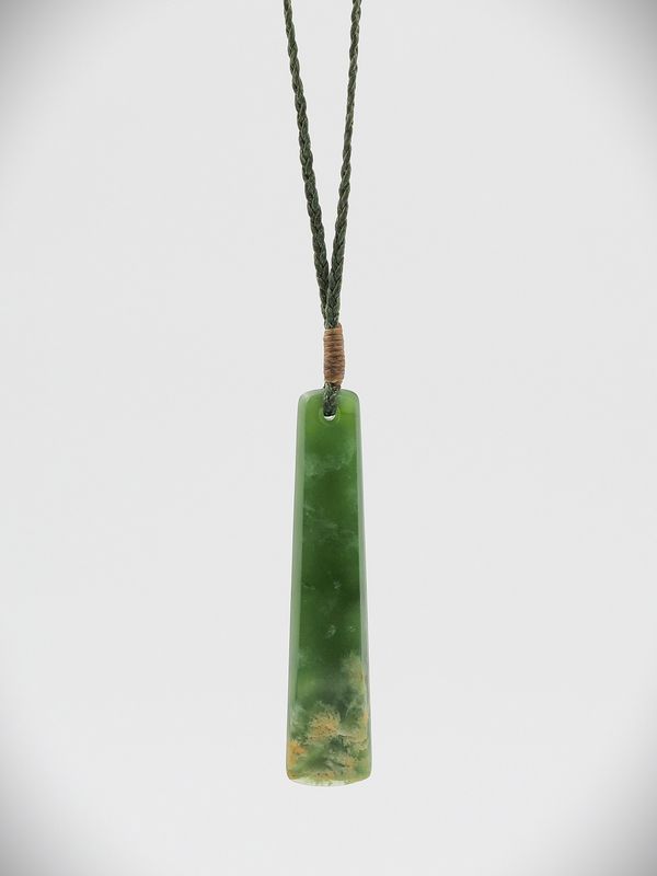 Moko Pounamu Toki NZ Genuine Kahurangi Flower Greenstone - Kaponga