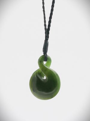 Moko Pounamu Pikorua (Twist) NZ Genuine Kawakawa Greenstone - Waikokowai