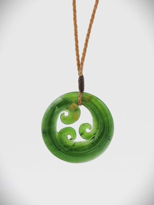 Moko Pounamu Porohita NZ Genuine Kahurangi Flower Greenstone - Manutuke