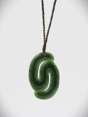 Moko Pounamu Mauri Ora NZ Genuine Kawakawa Greenstone - Ngaturi