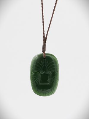 Moko Pounamu Koruru NZ Genuine Kawakawa Greenstone - Turakirae