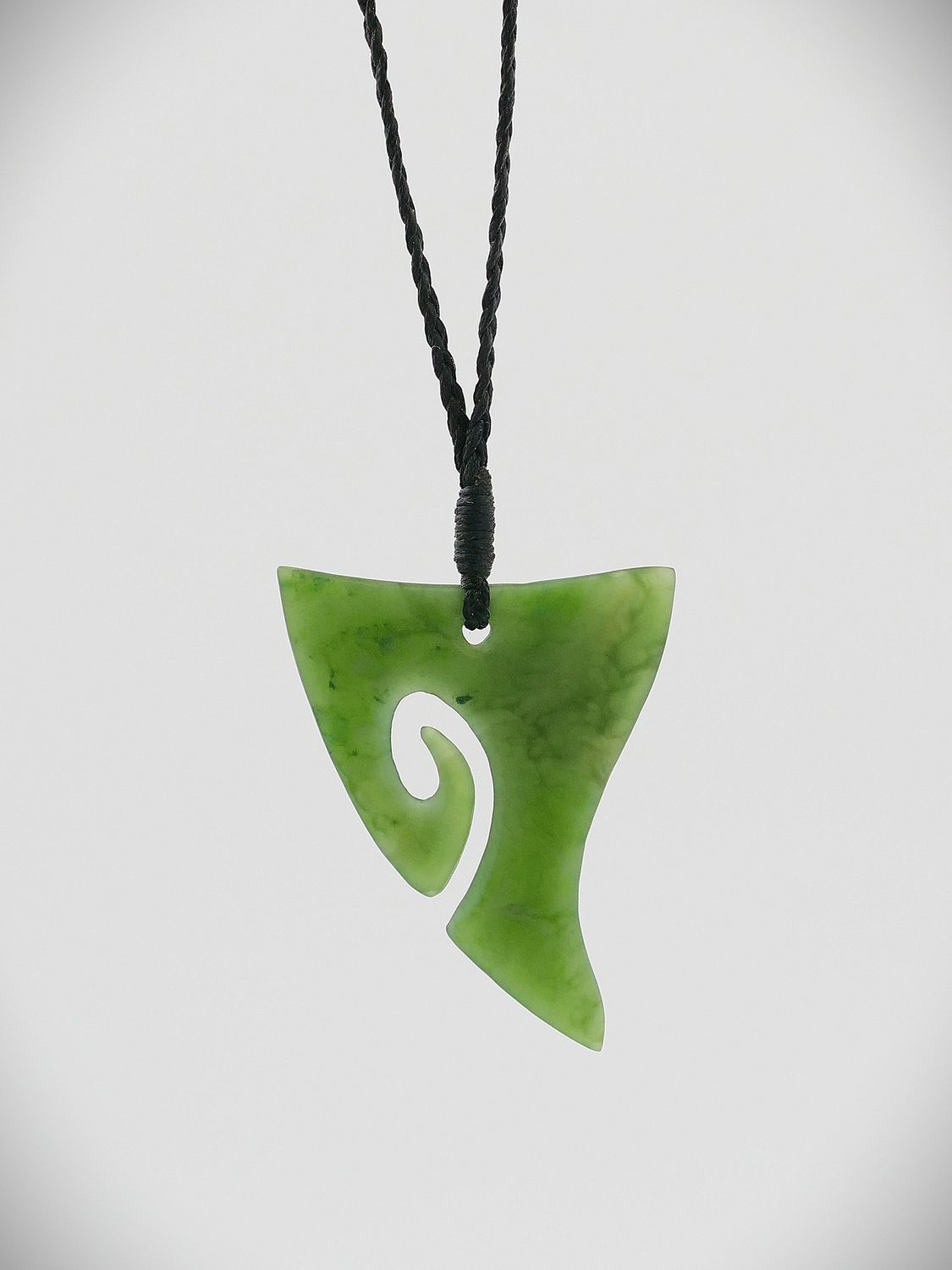 Moko Pounamu Koru NZ Genuine Kahurangi Greenstone - Papatahi