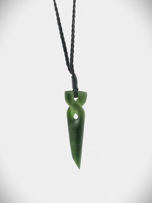 Moko Pounamu Pikorua NZ Genuine Kawakawa Greenstone - Aorangi