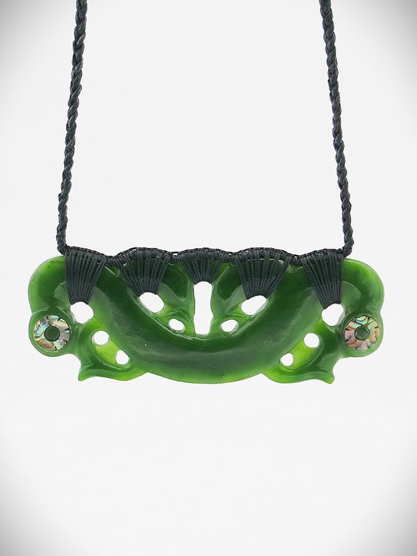 Moko Pounamu Peka Peka NZ Genuine Kahurangi Greenstone - Hinakura