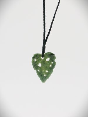 Moko Pounamu Kawakawa Leaf NZ Genuine Kawakawa Greenstone - Waimumu