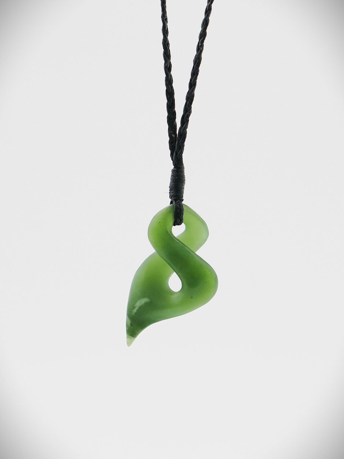 Moko Pounamu Single Pikorua NZ Genuine Kahotea Greenstone - Aparima