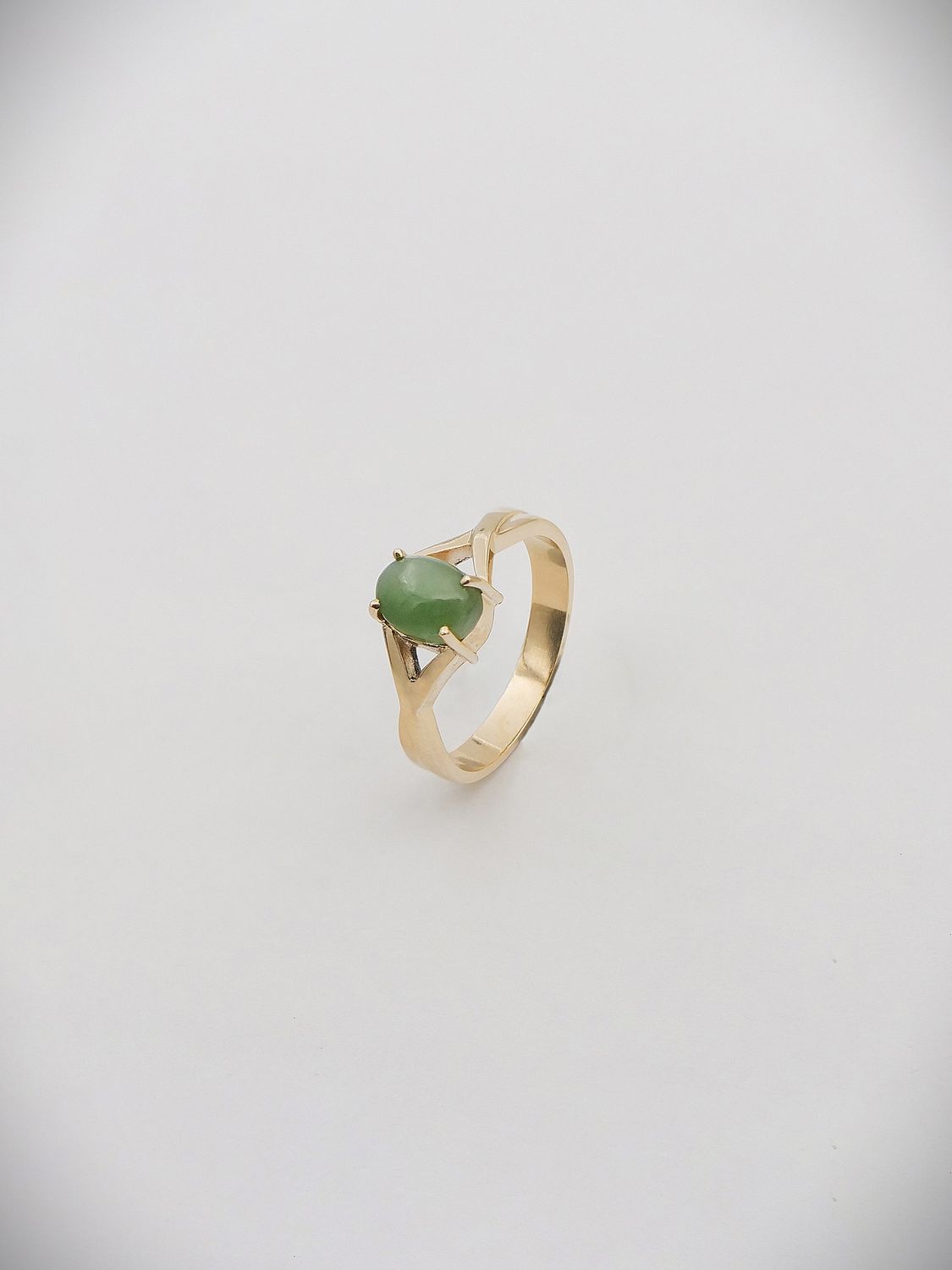 Moko Pounamu Gilt Jewellery Kahurangi Pounamu & 9ct Gold Ring 14465