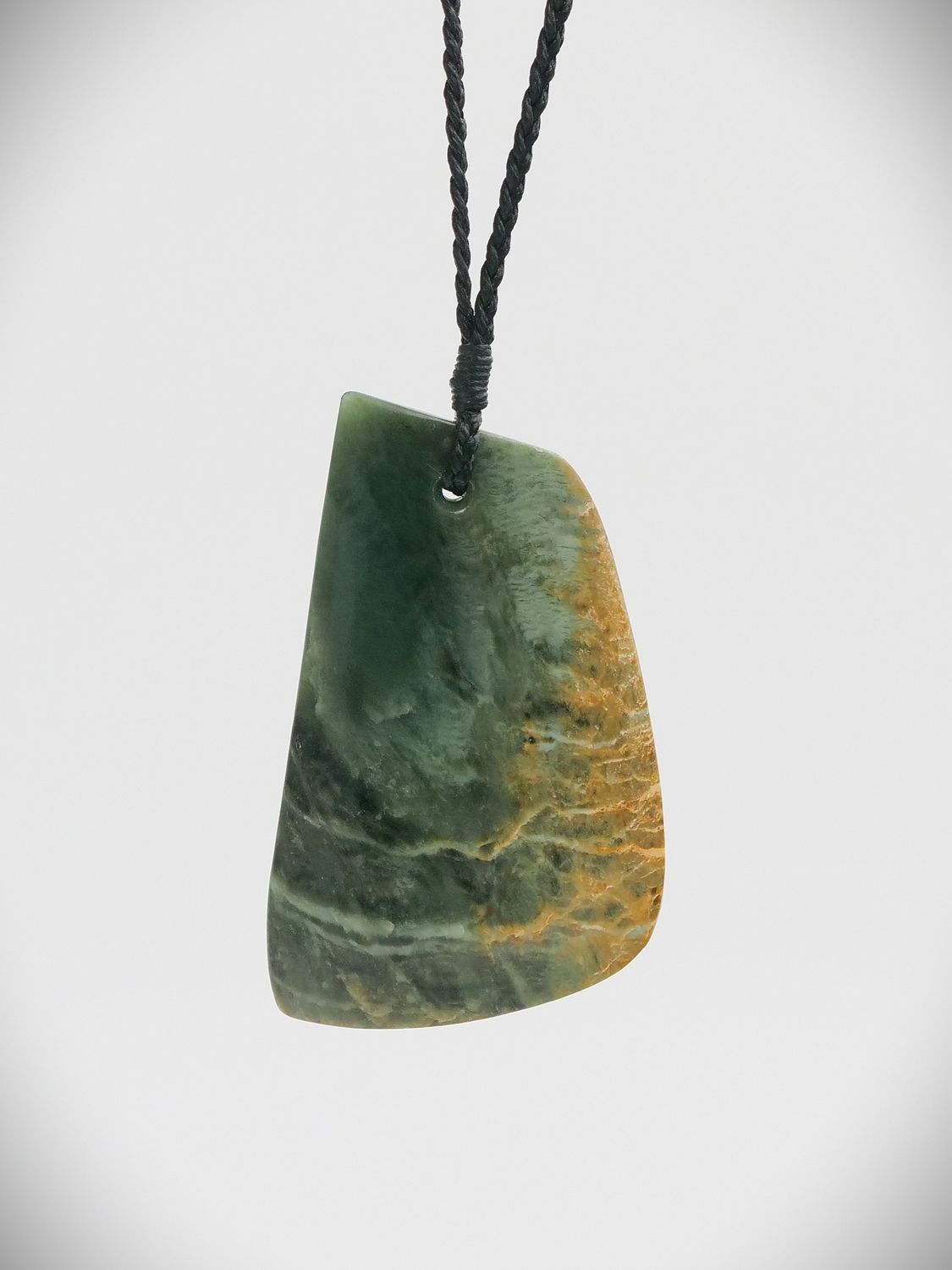 Moko Pounamu Kuru (Drop) NZ Genuine Inanga Flower Greenstone - Waiterimu
