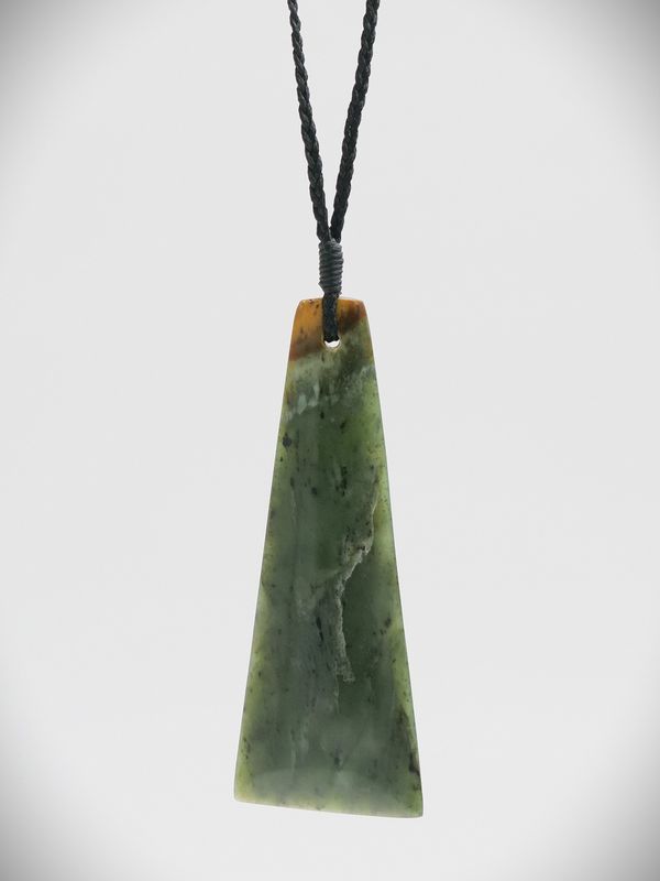 Moko Pounamu Kuru (Drop) NZ Genuine Inanga Flower Greenstone - Meremere