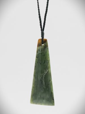 Moko Pounamu Kuru (Drop) NZ Genuine Inanga Flower Greenstone - Meremere